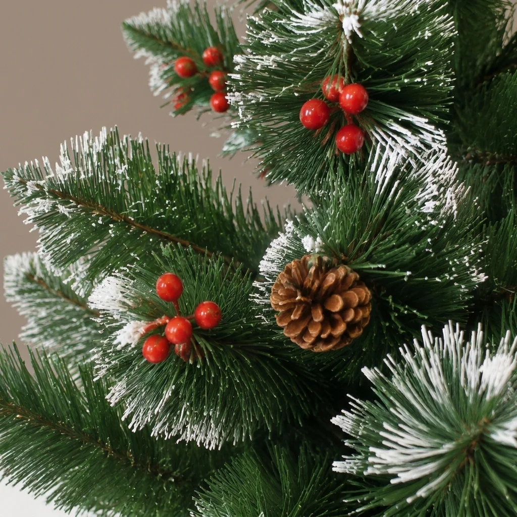 Brad artificial pe buturugă Elite cu fructe decorative — poza 6